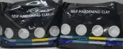 2 pc White Air Dry Modelling Sculpting Clay Self Hardening No Baking 2.2lb Block