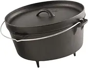GARENDE Camp Dutch Oven Pot Cast Iron with Lid for Backpacking Barbecue Stewing