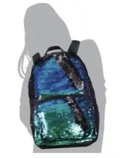 Style.Lab Girl Magic Sequin Back Pack - Mermaid / Black