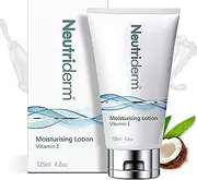 NEUTRIDERM Daily Face Moisturiser with Natural Vitamin E, Moisturising Lotion for Face and Body, Wrinkles, Dry, Acne-Prone, Irritated, or Ageing Skin, 48-Hour Hydration, 125ml (4.2 fl oz)