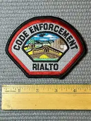 Rialto California Code Enforcement Patch unused