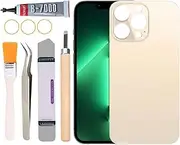 [Yuntunele] Back Covers Glass Replacement for iPhone 13 Pro All Carriers with Professional Tool Set (Gold)