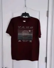 VANS Off The Wall Boys Califection K Short Sleeve Tee Burgundy Size:XLarge