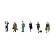 Post-War Era Figures Set C x 6 figures. OO figures Bachmann 36-443