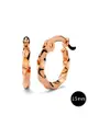 BULLION GOLD Twisted Hoop Earrings 15mm-Rose Gold