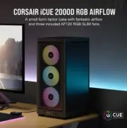 Corsair iCUE 2000D RGB AIRFLOW - Mesh Panels, USB-C, 3x AF120 RGB Slim Fans, ICU