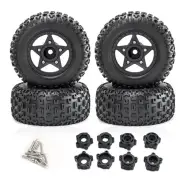 4PCS D232 Upgraded Off-Road Tires Wheels for 1/8 1/10 Short Course Truck RC Cars Vehicles Models Parts Accessories