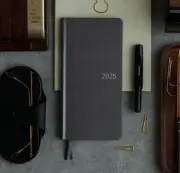 Hobonichi Leather: Steel Gray Weeks Hardcover Book