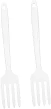 GRIRIW 2 Pack Silicone Salad Fork Boys and Girls Food Picks Serving Forks Lightweight Heat Resistant for Cooking Pasta