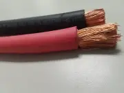 1/0 AWG WELDING CABLE WIRE COPPER BATTERY SOLAR RED 8 FEET BLACK 8 feet