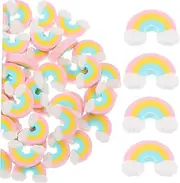 DOITOOL 50pcs Rainbow Mini Erasers for Cute Kawaii Pencil Erasers for School Stationery Portable Classroom Rewards for Pencil