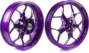 Purple Front and Rear Wheel Rims Compatible with Yamaha YZF R3 R25 MT03 MT25 2015-2024 ABS include, Motorcycle Replacement Accessories Parts