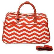 All-Seasons ZigZag 21-inch Carry-On Shoulder Tote Duffel Bag - Orange Cream
