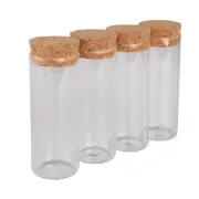 48pcs 35ml Lab Glassware Glass Test Tube with Cork Stopper Jars 30*75mm