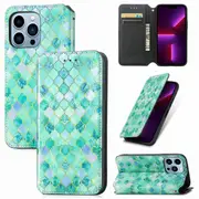 CaseNeo For Apple iPhone 13 Pro Leather Wallet Flip Case With RFID Blocking Credit Card Holder Slots Cover - Emerald