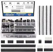 Glarks 190Pcs 2.54mm Male and Female Pin Header Connector Assortment Kit, Long/Short Needle Stackable Shield Header and Single/Double Row Breakaway PCB Board Pin Header for Arduino Prototype Shield