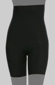 Spanx Women's Black Thinstincts High-Waist Mid Thigh Shaper Shorts Size S