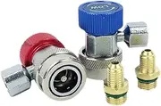 2Pcs Fitting Adapter Hose Connector for Air Conditioning Systems Precision Crafted with Thread Design Wear Resistant Metal Material