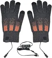 [Lueear] Electric Gloves,USB Electric Heated Fishing Gloves | 3 Levels Thermal Ski Gloves, Removable Winter Touchscreen Heated Gloves for Cycling, Driving, Hiking