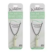 2PK Wishtone Collection New Jade Stone of Goodluck Point Pendant 1x18cm Green
