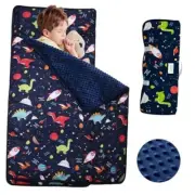 Nap Mat - Toddler Nap Mat with Pillow and Blanket, Kids Nap Mats for Blue