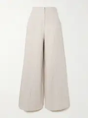 [Andres Otalora] Andres Otalora - Encontrarte Linen Wide-leg Pants - Off-white - US6 US 6 Off-white