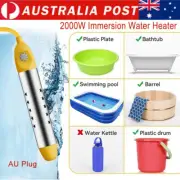Portable Immersion Hot Water Heater Element 2000W Electric Water Heater for Bath