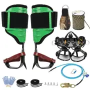 Tree Climbing Spikes Set Tree Climbing Gear Kit Adjustable Climbing Spurs Too...