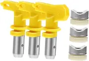 3Pcs Airless Paint Spray Tips Reversible Sprayer Nozzle for Fine Painting Durable and Construction Compatible with Major Airless Sprayers