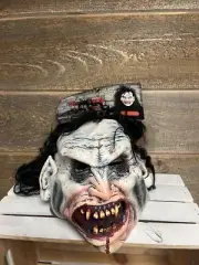 2008 PMG Halloween Shockers Deth Tole Latex Mask w/ Hair Prop NEW Original Card