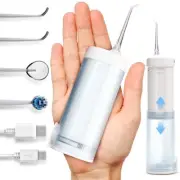 Portable Water Dental Flosser Teeth Pick with 4 Modes, Folding Rechargeable O...