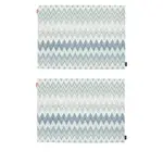 [Missoni Home] Missoni Home Zig-zag Placemats (set Of Two) ONE SIZE BLUE/NEUTRALS