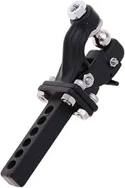 Black Tow Bar - Alloy Adjustable Drop Hitch Receiver for 4-4