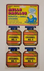 MELLO SMELLOS 1980's Channel No. 5 & Strawberry Shake UNOPENED STICKER CARD PACK