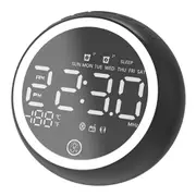 GREEN TIME X10 Bluetooth 5.0 Alarm Clock Speaker Bedside Night Light, LED Display Computer Audio, FM Radio - Black