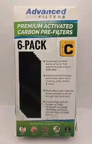 Advanced Filters, Premium Activated Carbon Pre-Filters 6 Pack Size C