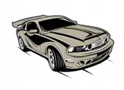[Namly Design] Wallsticker - Ford Mustang Sports Car