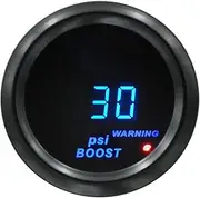 Car Digital Boost Gauge PSI, Universal Meter Kit, 2" 52mm & Blue LED Light Display