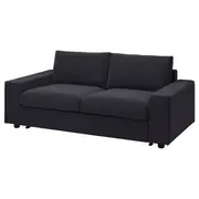 VIMLE 2-seat sofa-bed, with wide armrests/Djuparp dark grey