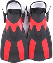 qwmvhfg, Swimming Fins Adult Short Scuba Snorkeling Shoes Swim Fins Foot Diving Flippers Diving Fins with Heel