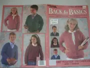 BACK TO BASICS KNITTING PATTERN CHILDREN 6 - 12 Set in Sleeve Leisure Art 2448