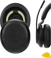 Geekria QuickFit Replacement Ear Pads for Jabra Evolve2 65 UC, Evolve2 65 MS, Evolve2 40 UC, Evolve2 40 MS, Elite 45h Headphones Ear Cushions, Headset Earpads, Ear Cups Cover Repair Parts (Black)