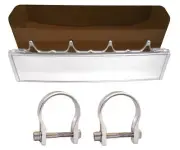 Axia Alloys Silver Panoramic Rearview Mirror 12" w/ Tinted Visor + 1.625" Clamp