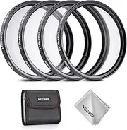 NEEWER 82mm Macro Close Up Lens Filter Kit (+1, 2, 4, 10), 4 Pieces of Magnifying Filters with Storage Pouch for Macro Photography, Compatible with 82mm Canon Nikon Sony Fujifilm Camera Lenses