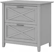 Bush Furniture Key West 2 Drawer Lateral File Cabinet in Cape Cod Gray | Document Storage for Home Office | Accent Chest with Drawers