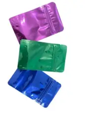QTY 5 - Smell Proof Mylar Bags Aluminum Foil Pouch Resealable Zip Lock 3" x 5"