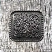 Florid Ornate Square 1-1/4-Inch Concho CON426-B-ACPR