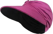 [YAMEE] Visor Cap Women's Reversible, Sun Shield Women's Elastic, Beach Sun Visor, Breathable Sun Protection, Summer Cap with Sun Visor Ponytail, Sun Hat Women's Golf Cycling Running Cap