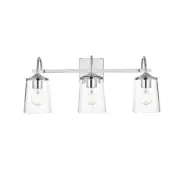 Living District Avani 3 Light Bath Sconce, Chrome/Clear - LD7313W24CH