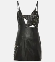 [Area] Area Studded leather minidress AU 16 black